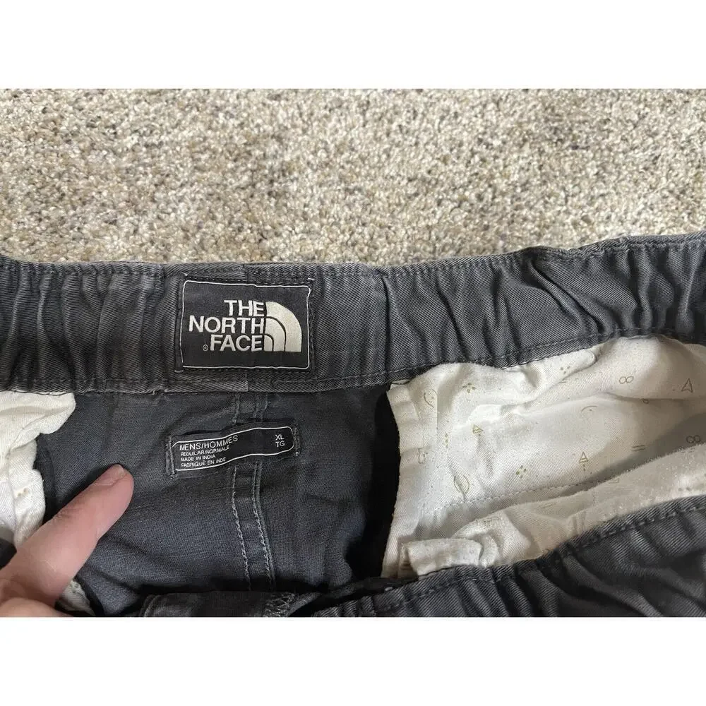 North Face Shorts Gray Heavy Knit Pockets Hiking Outdoors Mens XL